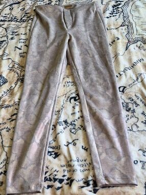 MOTHER Size 28 Metallic Snake Print Skinny Pants Stretch Pants